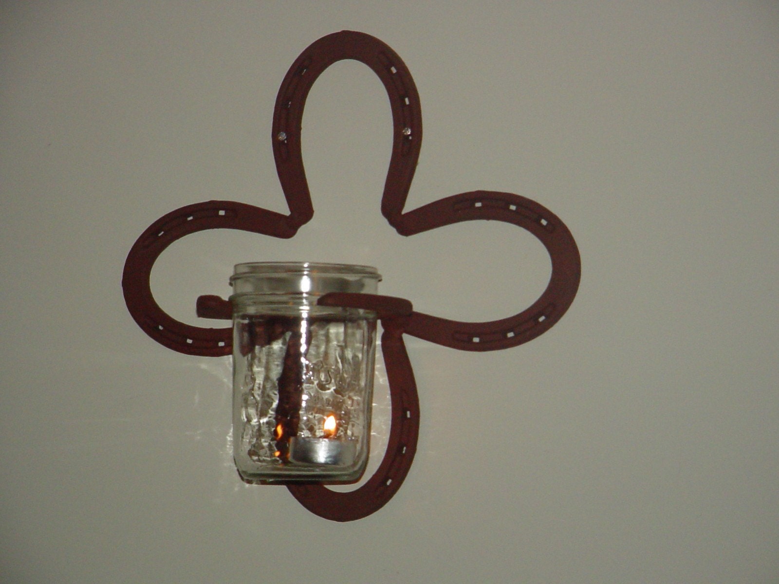 Lucky Four Leaf Clover Horseshoe Wall Sconces