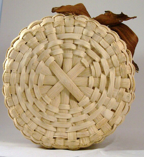 Decorative Birch Bark Basket Handmade Hand Woven