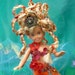 Fantasy Doll Assemblage Art Beaded Tangerine Nymph by mystic2awesome