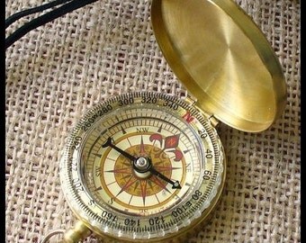 Steampunk Victoriana Cute Pirate Necklace COMPASS----GREAT GIFT