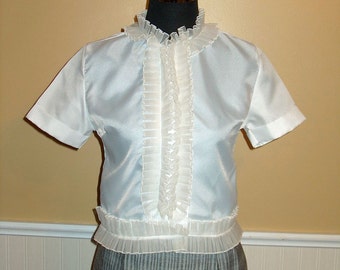 Popular items for 1960s ruffle blouse on Etsy