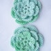 Crocheted flowers in sea foam 3 inch