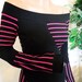Hot Hot Pink Digital Stripes Top (Small Medium)