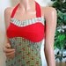 ON SALE Gingham Cherries Halter Top (Small Medium)