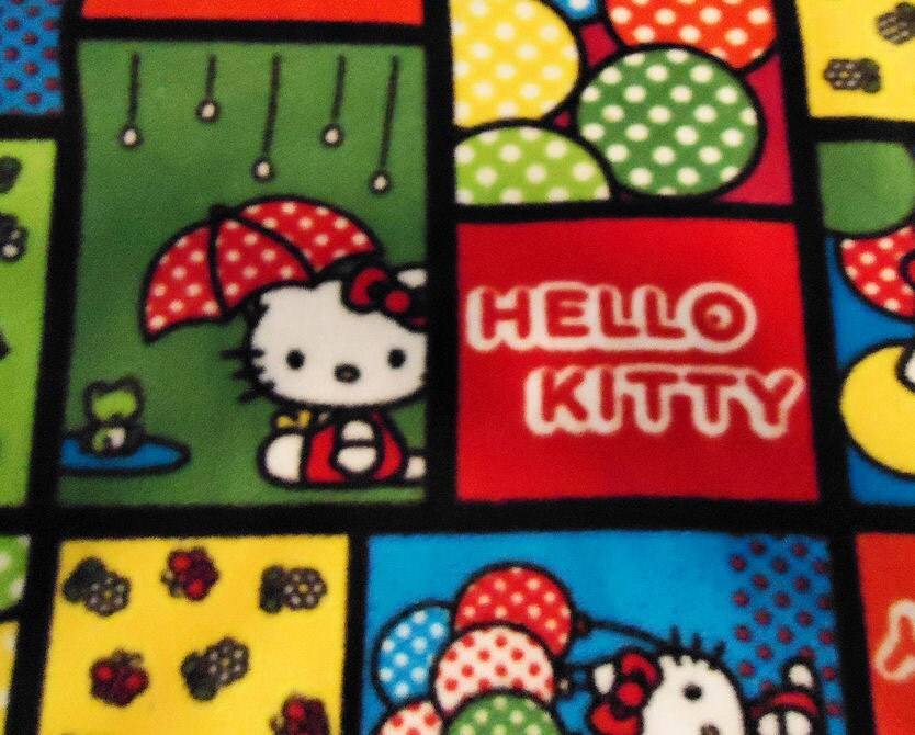 Hello Kitty PatchWork Fleece Fabric