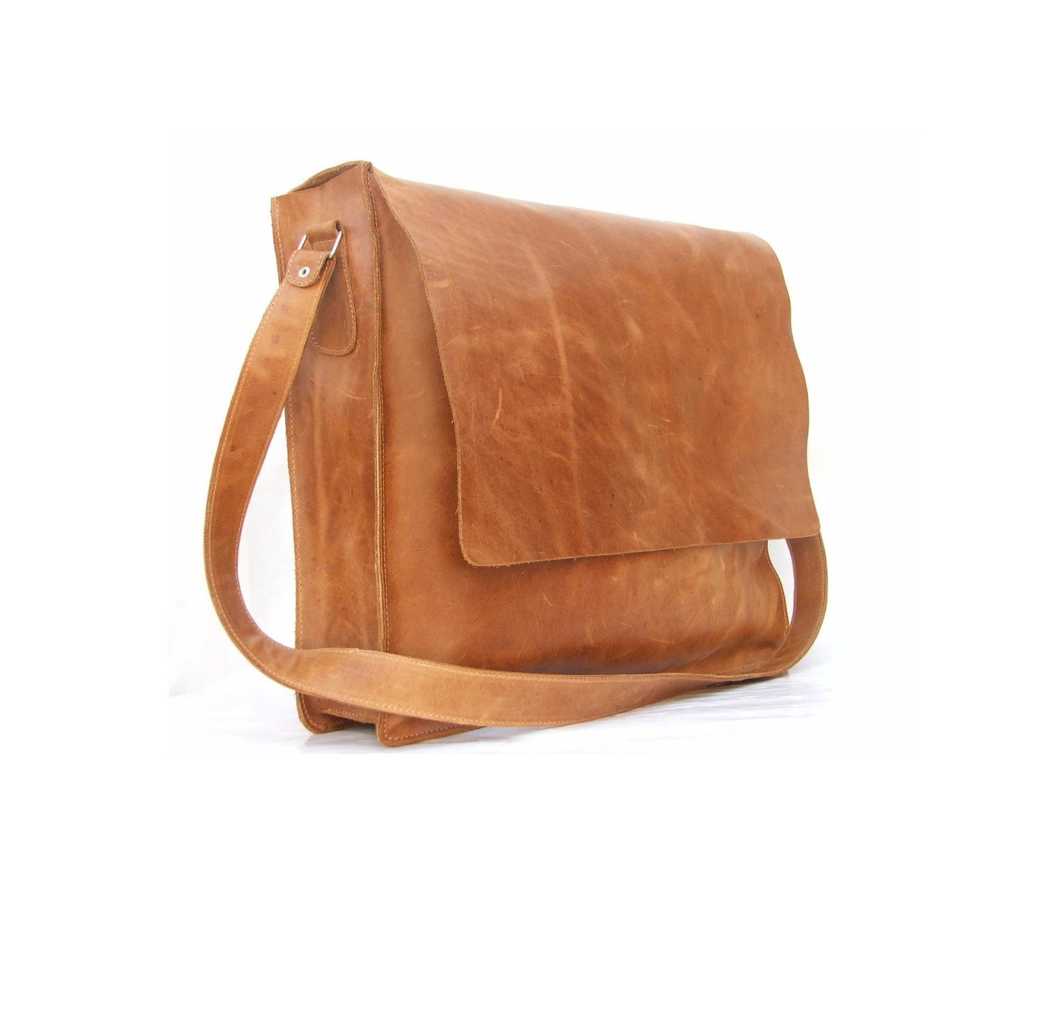 Messenger bag Mens Women Unisex Brown Leather Satchel leather
