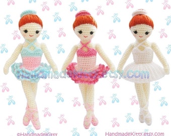 Dress up Ballerina Girl Amigurumi PDF Crochet Pattern