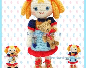 Goldilocks and the Three Little Bears Amigurumi PDF Crochet Pattern by HandmadeKitty