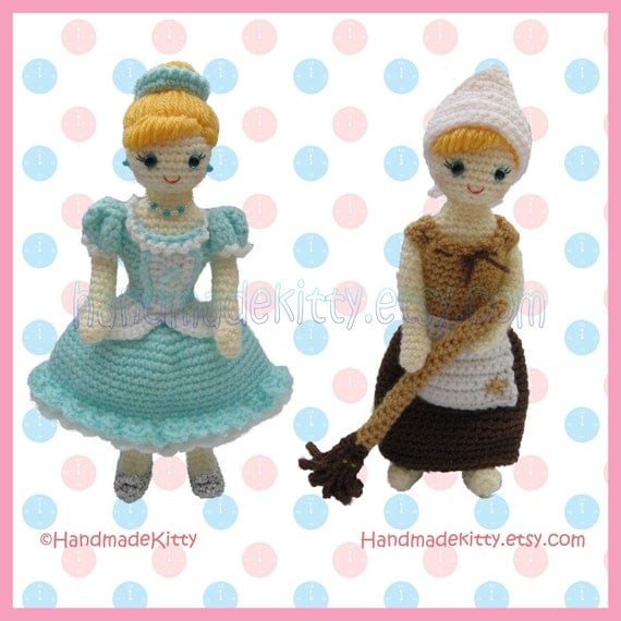 Dress up Cinderella Amigurumi PDF Crochet Pattern