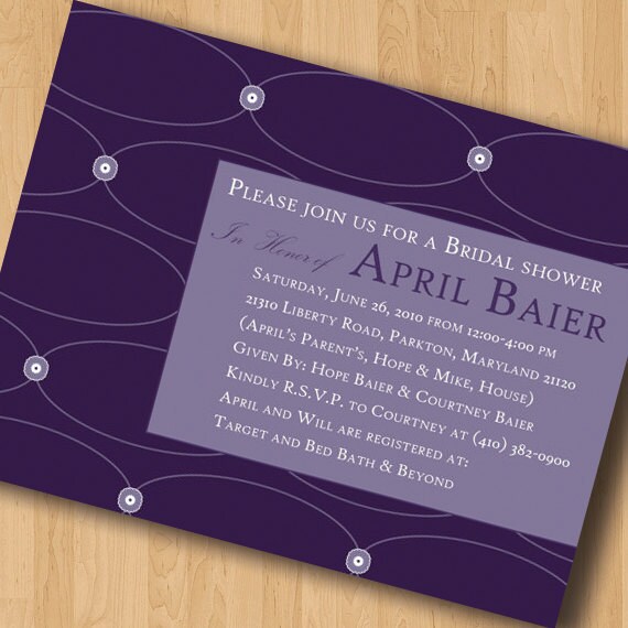 Circles and Flowers - Bridal Shower Invitations - Digital Design Il_570xn