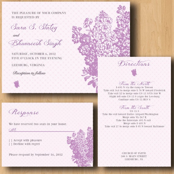 Floral Design Wedding Invitation Suite - Design Only Il_570xn