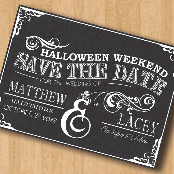 Halloween Weekend Save the Date Design only
