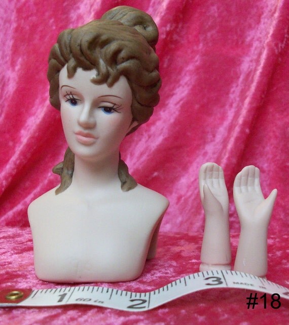 Porcelain Doll Head & Hands