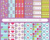 Love Bugs Valentine Digital Paper for Scrapbooking, Cards, Invites, Photographers, Crafts Il_170x135
