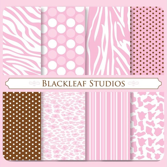 Animals Prints for Girls Digital Paper for Scrapbooking, Cards, Invites, Photographers, Crafts Il_570xn
