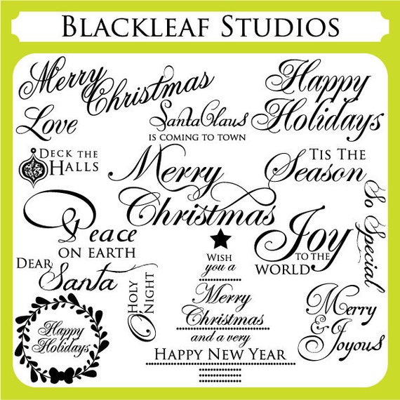 christmas clipart words - photo #2