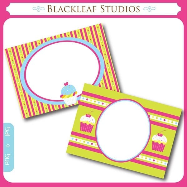 DIY Printable Cupcake Labels 2