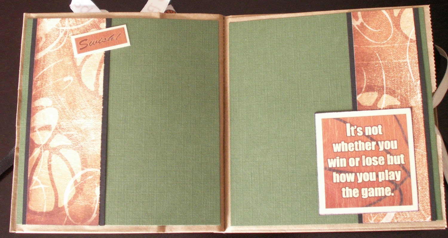 Basketball Paperbag Scrapbook Album