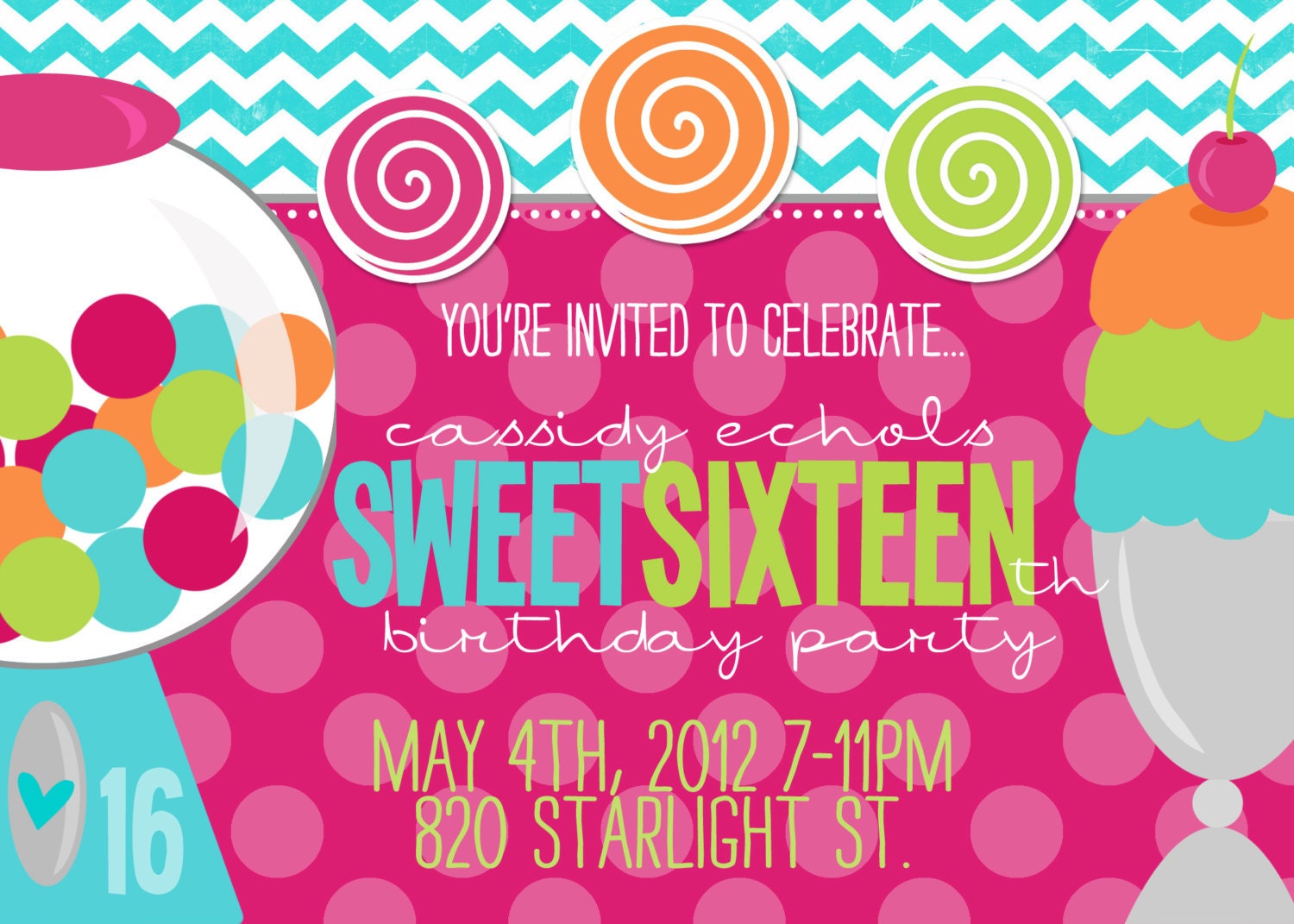 Unique Sweet Sixteen Invitations Ideas Sweet sixteen party invitation