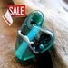 Lampwork Glass Heart Focal Bead. One of a kind Turquoise Love Bead for Pendant, necklaces