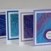 Paste Paper Greeting Cards Purple Blue (4 different designs)