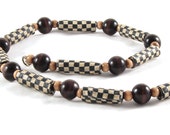 Fiber Necklace Textile Necklace Brown Necklace Brown Jewelry Fabric Necklace Geometric Necklace Spring Necklace Under 30 OOAK