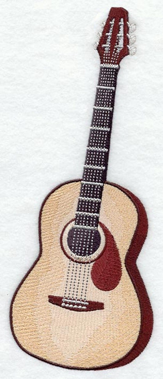 ACOUSTIC GUITAR Machine Embroidery Quilt Blocks AZEB