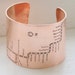 Chicago Subway CTA Map Copper Cuff Bracelet - Brown Line