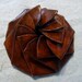Brown Leather Pinwheel coin pouch