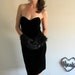 le classique . velvet black wiggle dress .medium