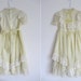 little girl party dress . 1970 sheer yellow frilly dolly . AW .girls size 5.medium.large