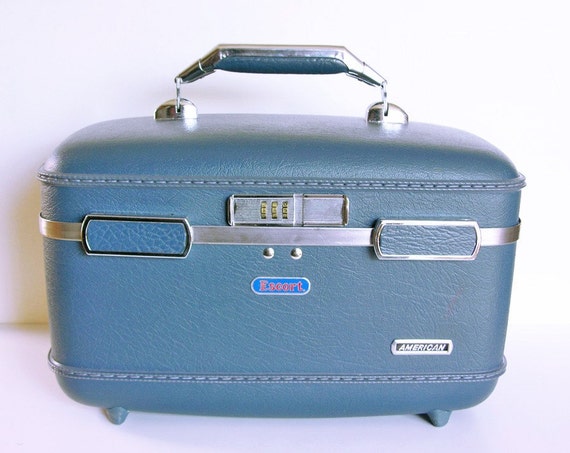 Vintage Escort Train Case By AMERICAN by FishboneDeco on Etsy