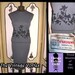 Vintage 1960s Zephyr Wool Beaded Dress Set in Charcoal Gray Knit. M Medium.
