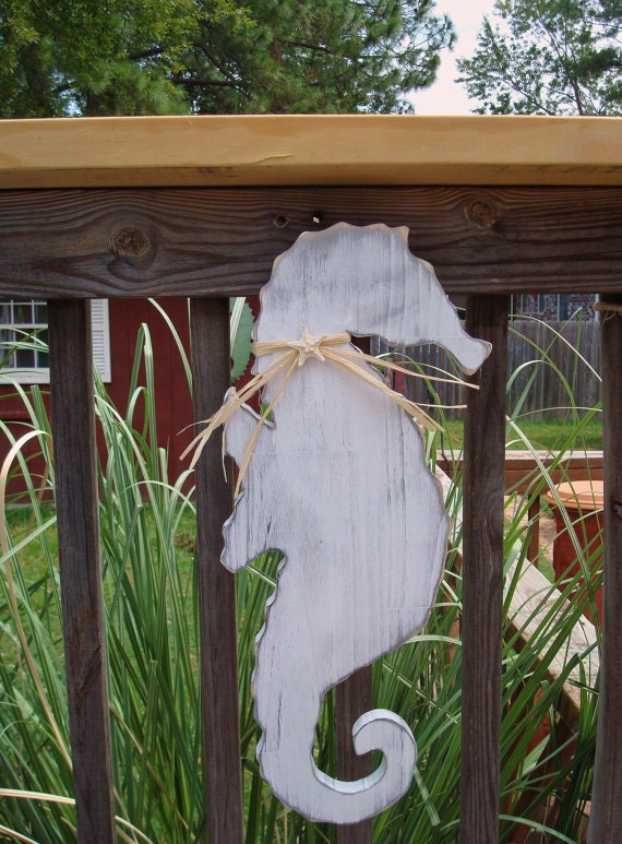 Seahorse Wooden Wall Art Nautical Beach or Nursery Decor Any