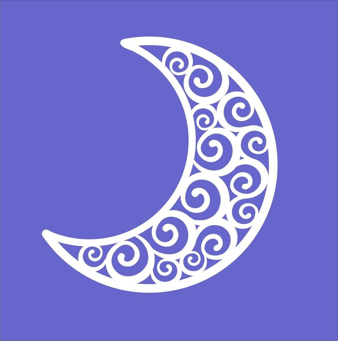swirling crescent moon wall decal swirling crescent moon wall decal