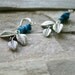 Beaded earrings, turquoise beaded earrings, ethnic jewelry, blue jewelry beaded