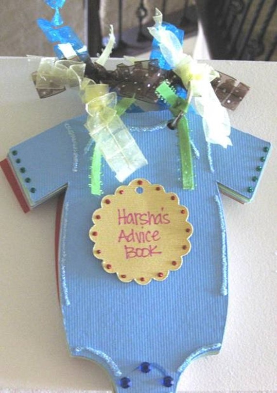 Items similar to Onsie Baby Shower Advice Book on Etsy