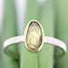 Rose Cut Green Sapphire In 14K Gold