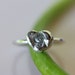 Raw Diamond In Recycled Argentium Silver Nugget Ring (3) - Ready To Ship
