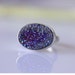 Purple Drusy Cocktail Ring (US SIze 6) - Ready To Ship