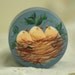 Hand Painted Ring Box - Wood Jewelry Box - Jewelry Storage - Blue/Yellow Earring Box - Yellow Chicks Jewelry Box - OOAK Jewelry Box