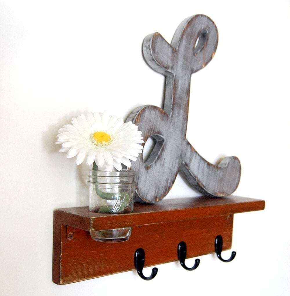 Hanging Wood Letters Letter L Cursive Letter By OldNewAgain