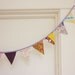 Fabric Bunting or Garlands, Perfect Purples, Pinks, and Yellows