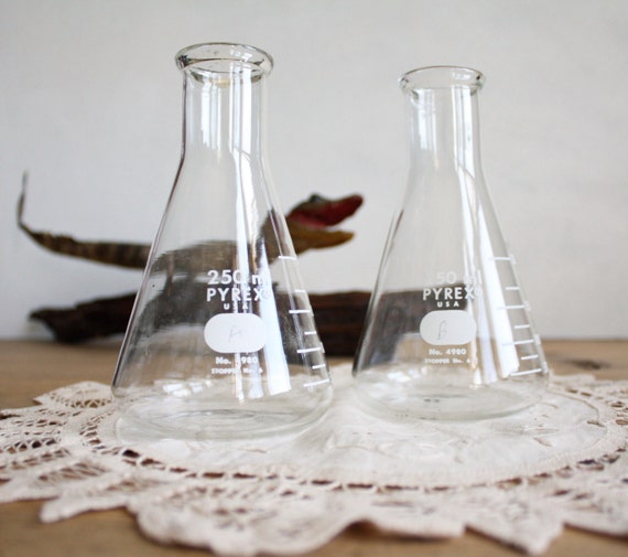 Store Closing Sale Pair of Pyrex Beakers