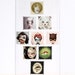 Illustration sticker set 2, cute stamp stickers, miniature curious pop surreal art by KarolinFelix