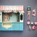Candy Shop diorama - dollhouse wall art with candies, cupcakes and original ooak art doll by KarolinFelix