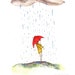 When it Rains it Pours Fine Art Print For Sale Great Kids Room Decor, Baby Nursery Art, Or for Anyone who Loves Standing in the Rain