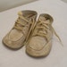 Vintage Well Worn White Leather Baby Shoes