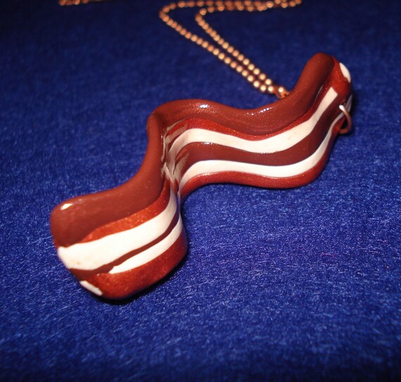 Clay Bacon Necklace on Ball Chain