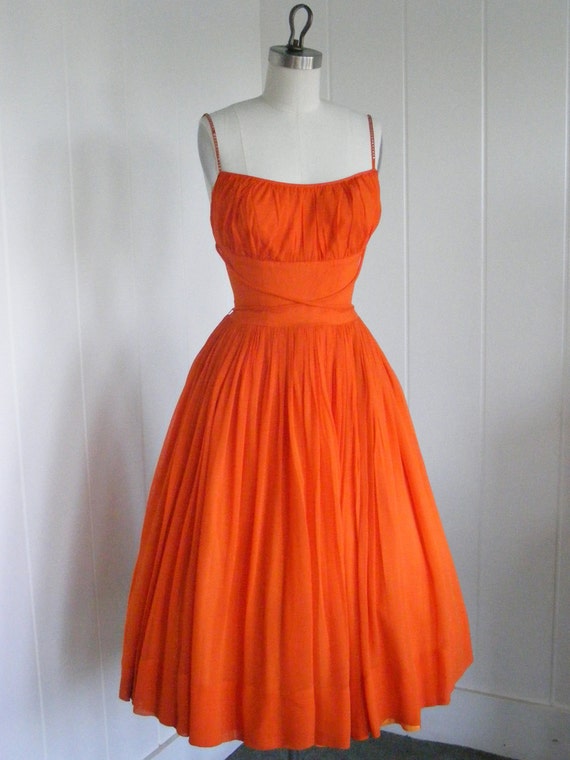 Vintage Orange Dress 86